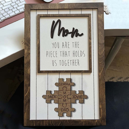 Wood Personalised Mum Puzzle Sign